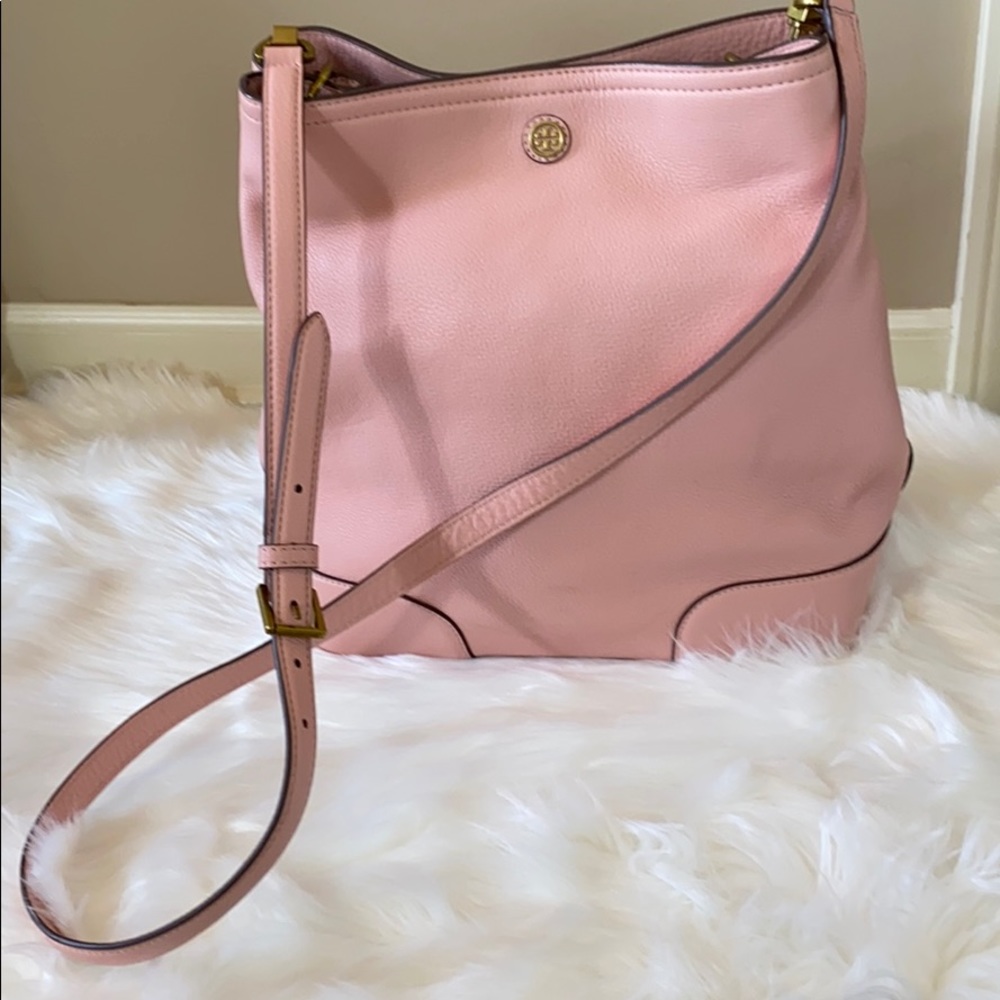 Tory Burch Pink Magnolia Leather Shoulder Bag